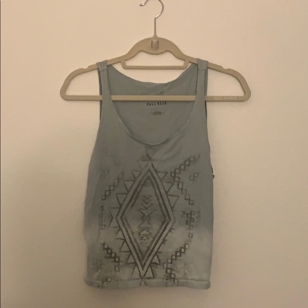 Full Tilt Small green faded skater tank top